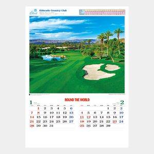 MH-7 ラウンドザワールド 世界のゴルフ場 名入れカレンダー  
