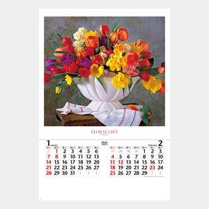 NK-408 【フィルム】花の贈り物 名入れカレンダー  