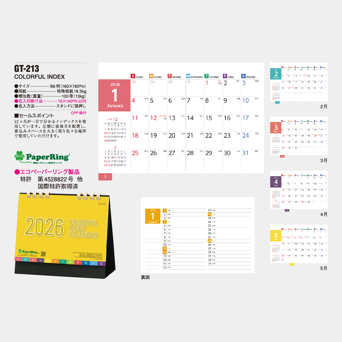 GT-213 カラフルインデックス