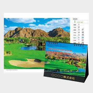 MH-806 卓上 世界のゴルフ場 名入れカレンダー  