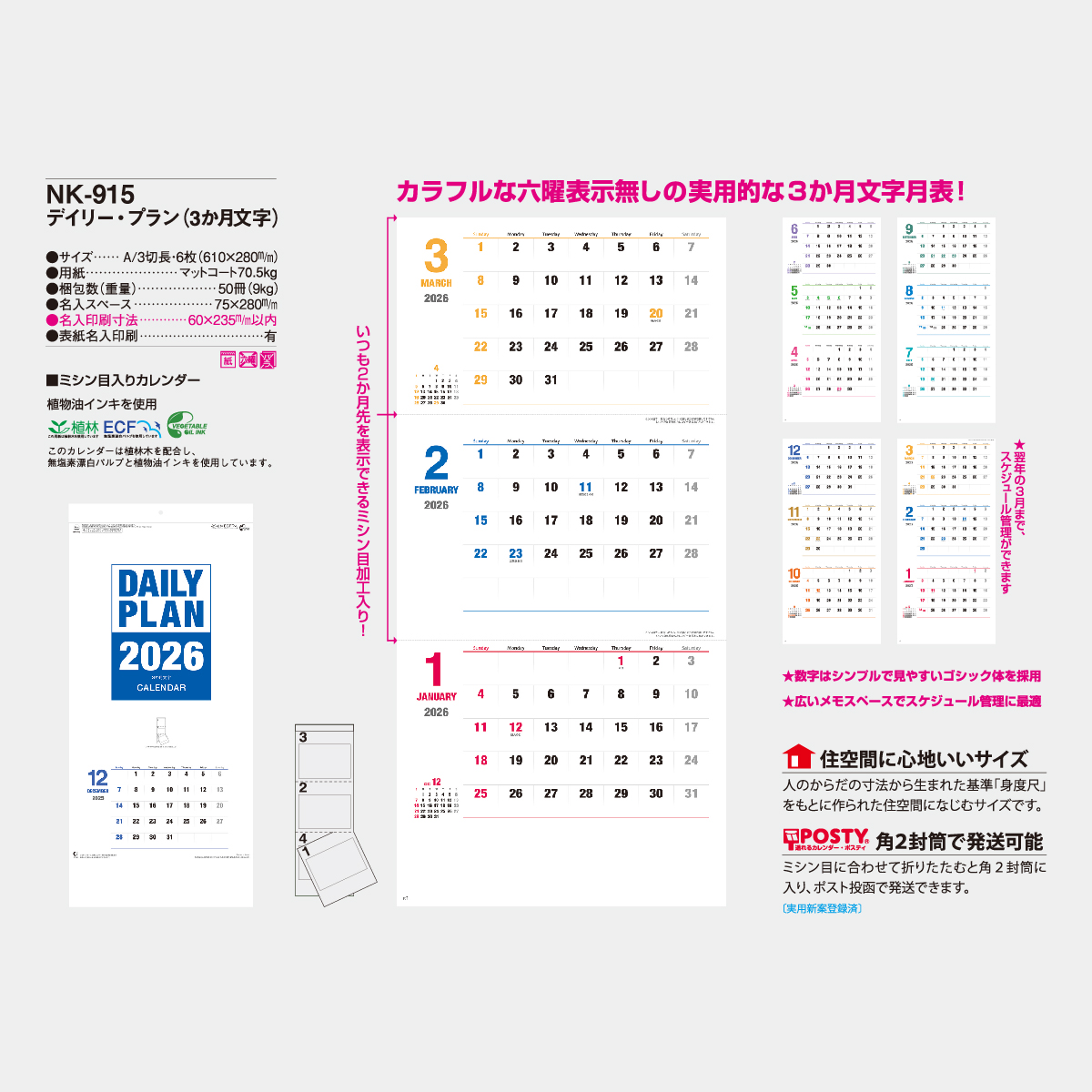 NK-915 デイリー・プラン(3か月文字)