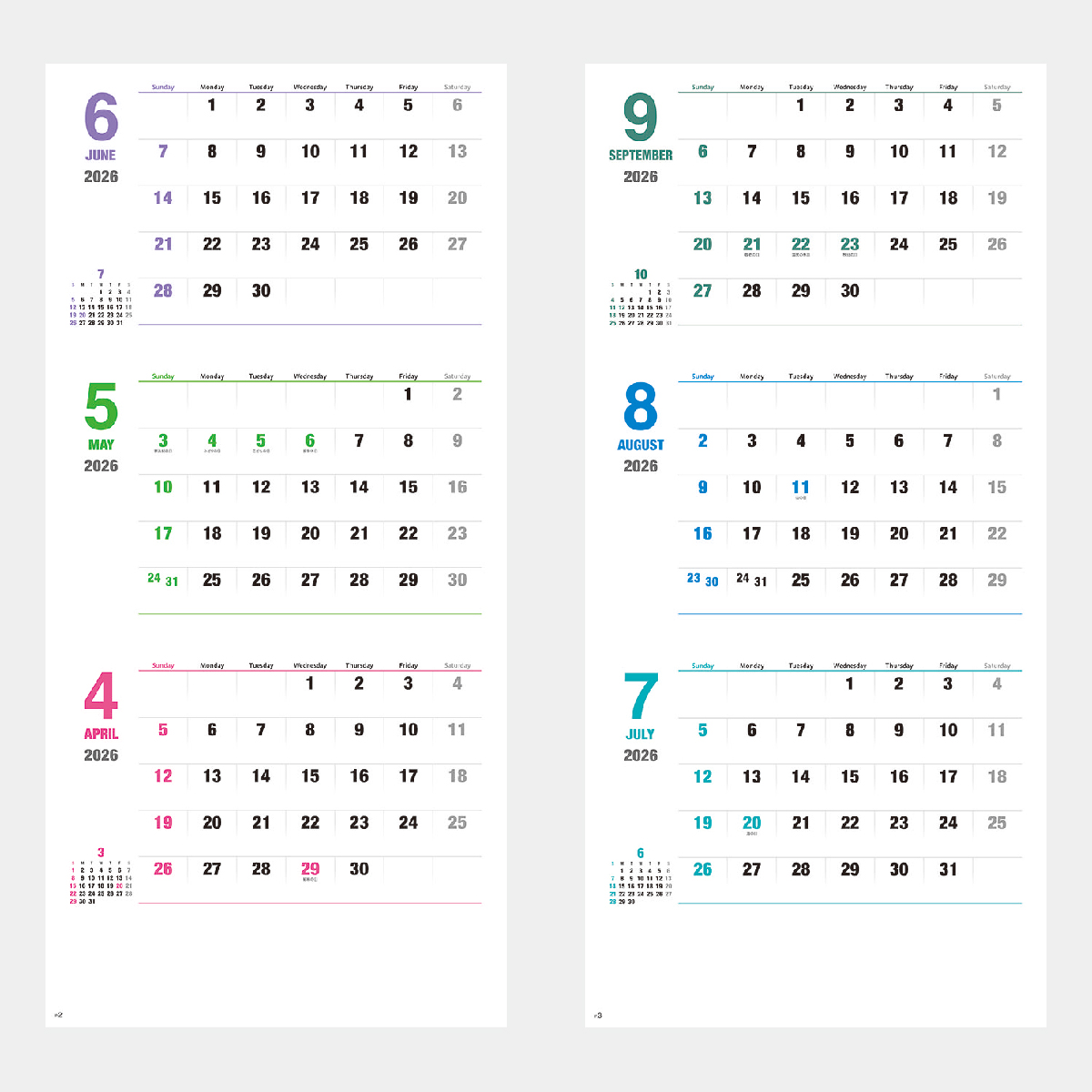 NK-915 デイリー・プラン(3か月文字)