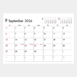 SG-930 6Weeks Calendar(レッド)