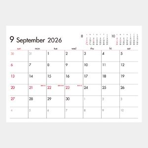 SG-930 6Weeks Calendar(レッド)