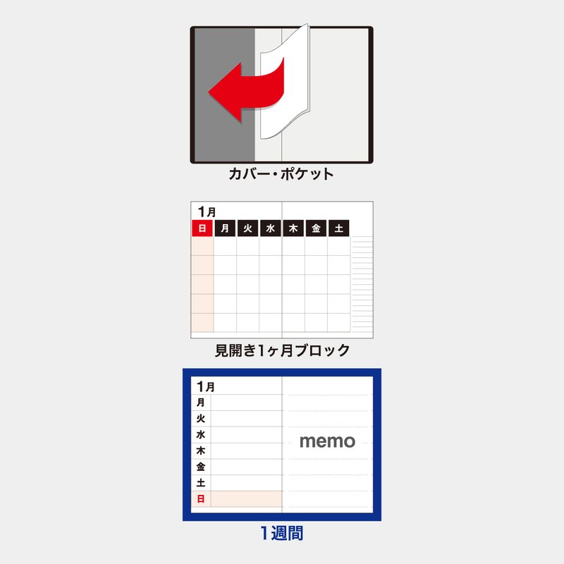 TD-136 ダイアリ― B6・1週間