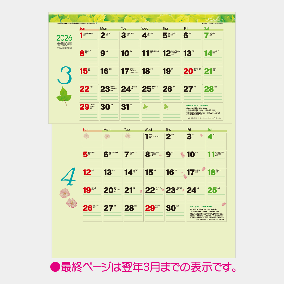 TD-944 グリーン2ヶ月eco(15ヶ月)