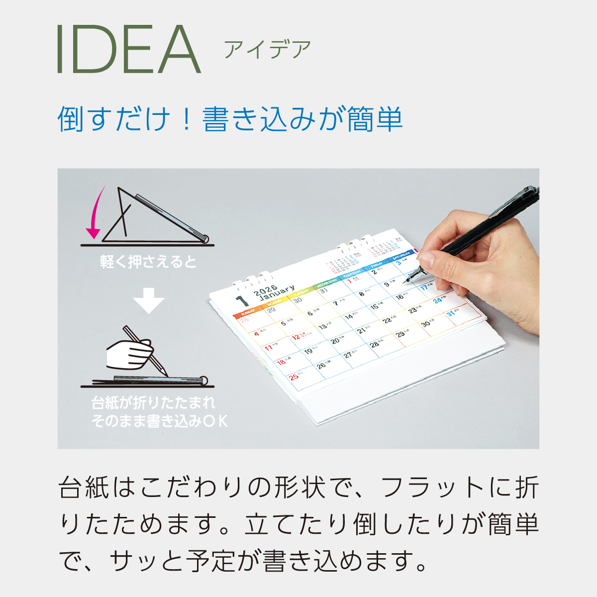 TS-320 カラフルエコカレンダー　白台紙（フルカラー）