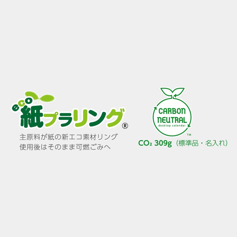 TS-320 カラフルエコカレンダー 白台紙(フルカラー)