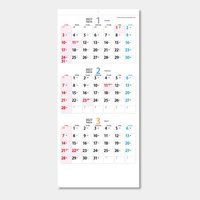 【壁掛け】THREEMONTH SCHEDULE COLORFUL